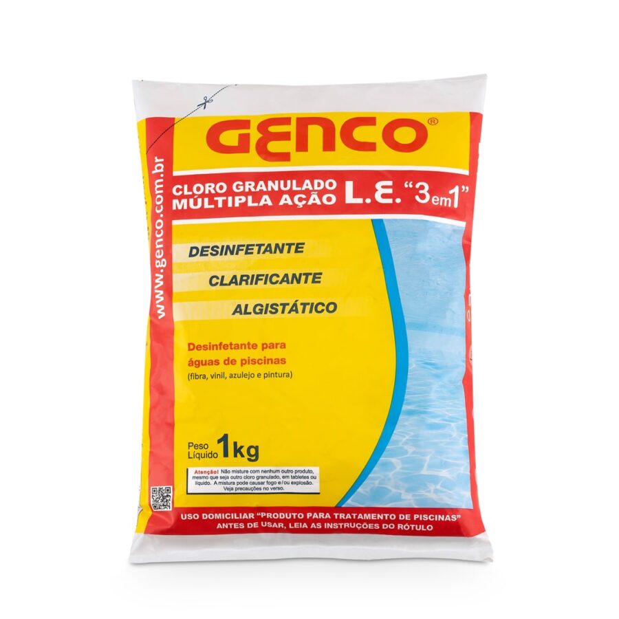 Genco L.E. Cloro Granulado Múltipla Ação 3 em 1 1kg