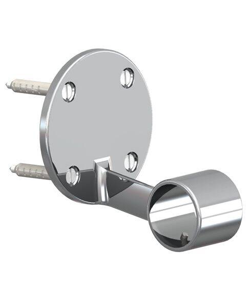 Suporte para corrimão interno latão cromado para piscinas de Alvenaria