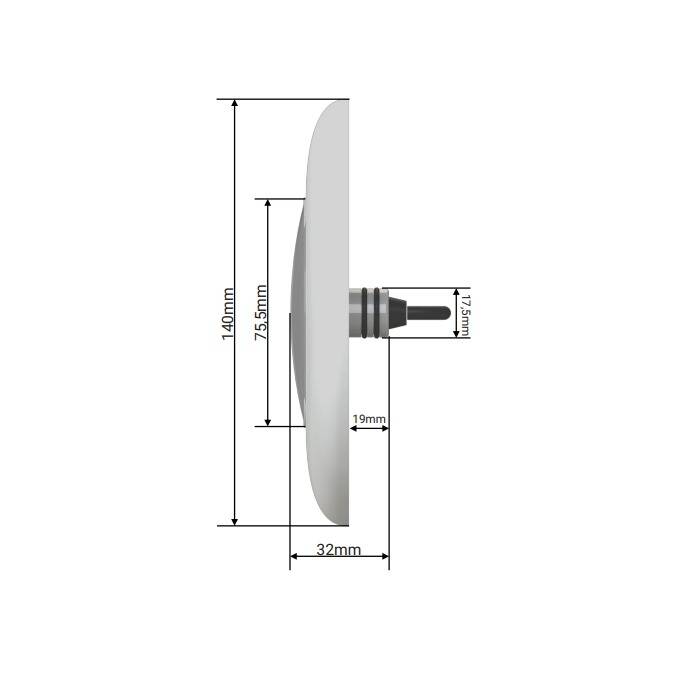 Refletor para iluminação Led Rgb 18w 140mm Lux Pool